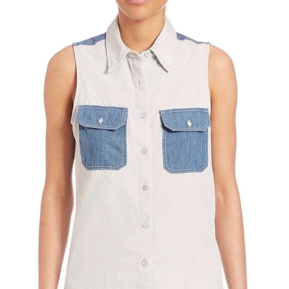 rag & bone Tops - Rag & Bone Sleeveless Denim Top Size XS